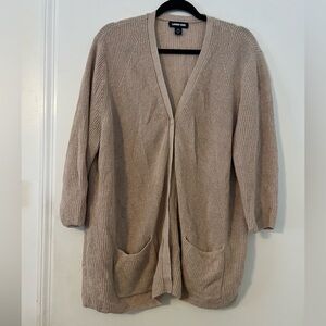 Lands End Women's Beige Cardigan Sweater size 2X (V101)